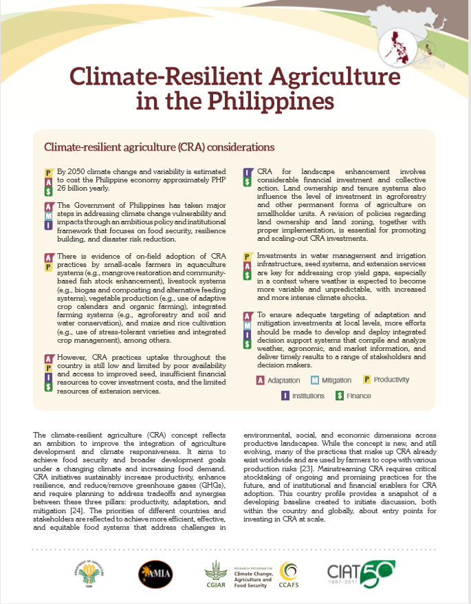 Climate Resilient Agriculture (CRA) | Systems-Wide Climate Change Office