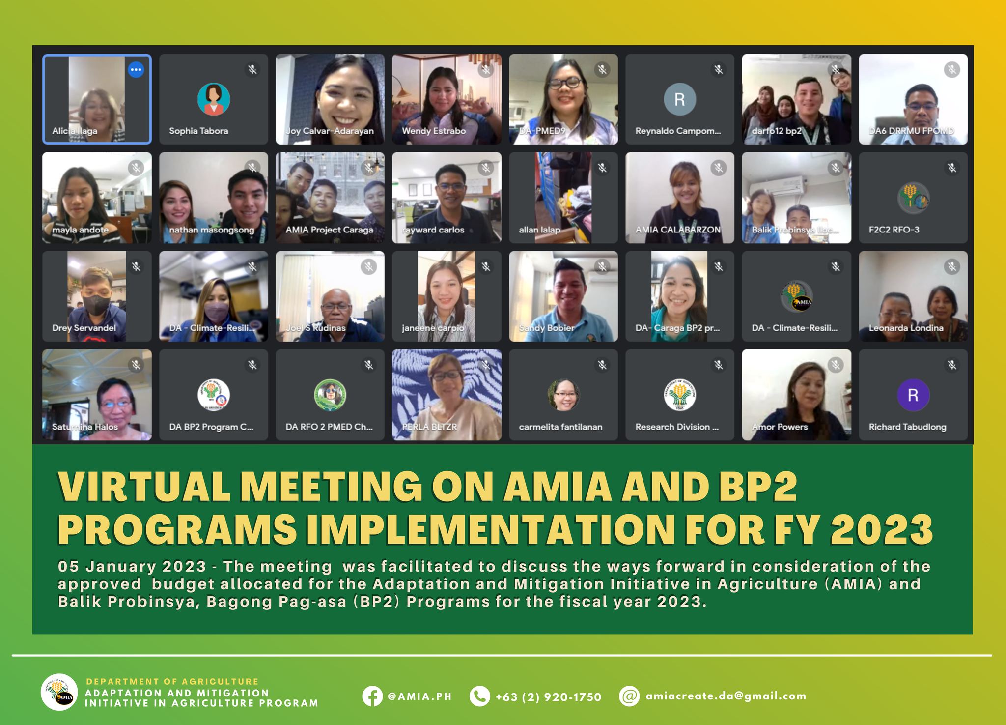 AMIA, BP2 Programs Focals Meet To Plan For FY 2023 - Adaptation And ...