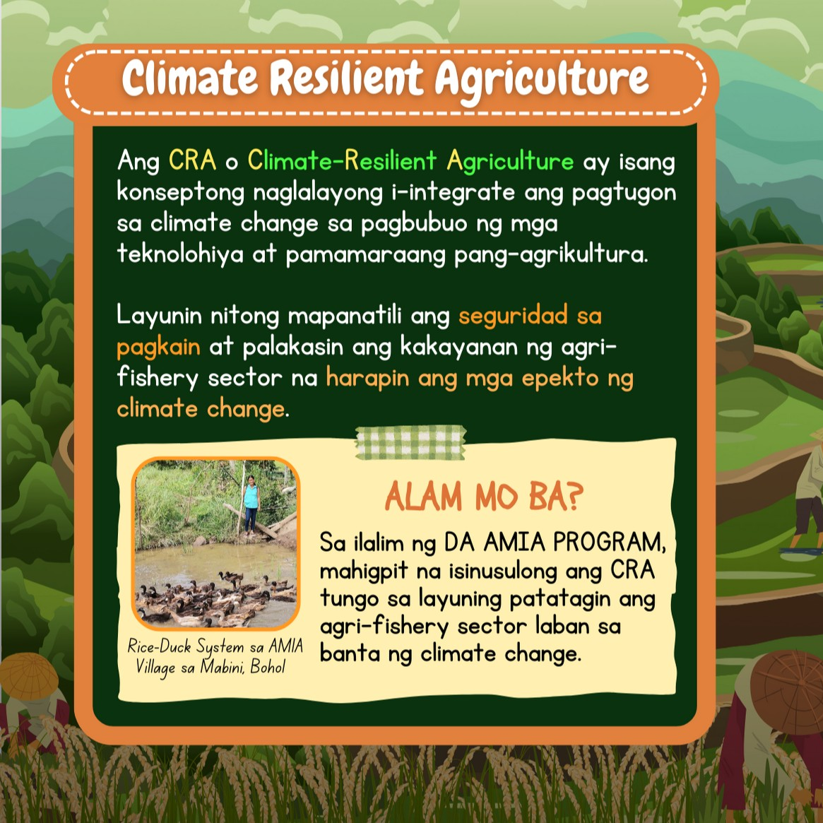 Ano ang Climate Resilient Agriculture?