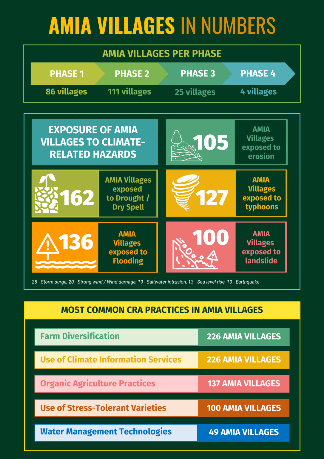 AMIA Villages in Numbers